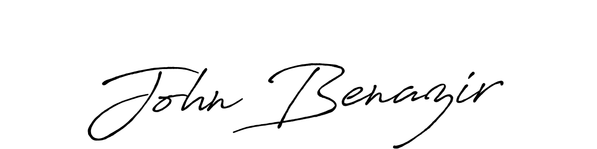 Use a signature maker to create a handwritten signature online. With this signature software, you can design (Antro_Vectra_Bolder) your own signature for name John Benazir. John Benazir signature style 7 images and pictures png