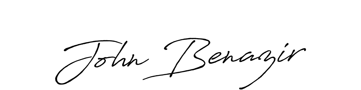 Use a signature maker to create a handwritten signature online. With this signature software, you can design (Antro_Vectra_Bolder) your own signature for name John Benazir. John Benazir signature style 7 images and pictures png