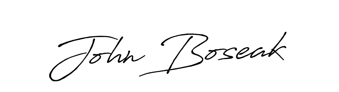 Use a signature maker to create a handwritten signature online. With this signature software, you can design (Antro_Vectra_Bolder) your own signature for name John Boseak. John Boseak signature style 7 images and pictures png