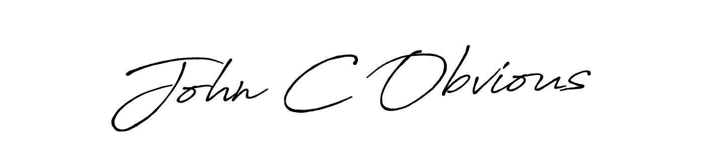 Use a signature maker to create a handwritten signature online. With this signature software, you can design (Antro_Vectra_Bolder) your own signature for name John C Obvious. John C Obvious signature style 7 images and pictures png