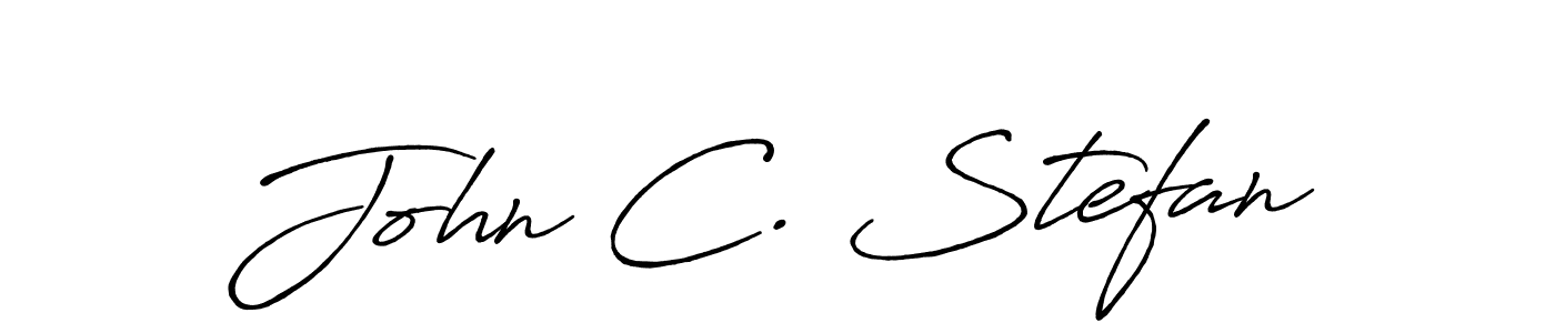 Design your own signature with our free online signature maker. With this signature software, you can create a handwritten (Antro_Vectra_Bolder) signature for name John C. Stefan. John C. Stefan signature style 7 images and pictures png