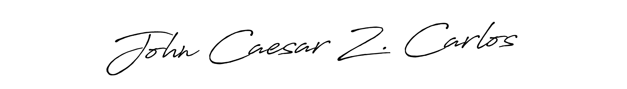 Make a beautiful signature design for name John Caesar Z. Carlos. With this signature (Antro_Vectra_Bolder) style, you can create a handwritten signature for free. John Caesar Z. Carlos signature style 7 images and pictures png