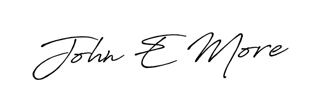 Make a beautiful signature design for name John E More. With this signature (Antro_Vectra_Bolder) style, you can create a handwritten signature for free. John E More signature style 7 images and pictures png