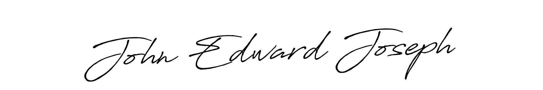 Create a beautiful signature design for name John Edward Joseph. With this signature (Antro_Vectra_Bolder) fonts, you can make a handwritten signature for free. John Edward Joseph signature style 7 images and pictures png