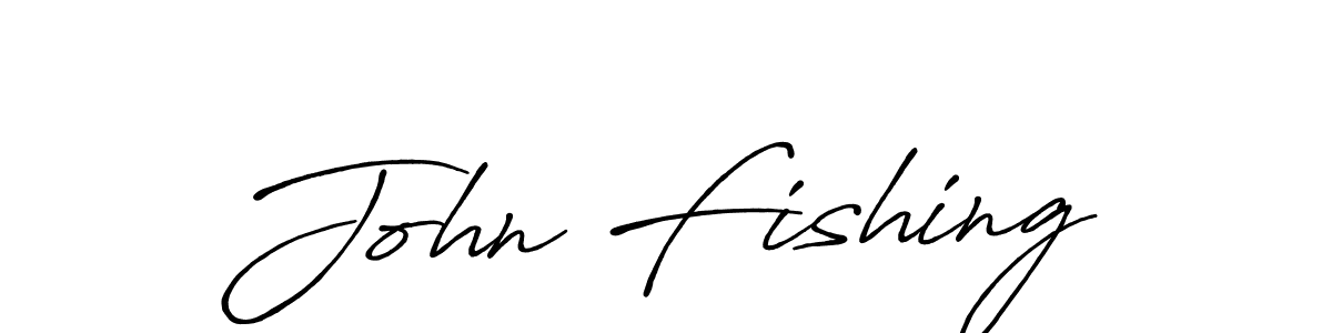 Make a beautiful signature design for name John Fishing. With this signature (Antro_Vectra_Bolder) style, you can create a handwritten signature for free. John Fishing signature style 7 images and pictures png