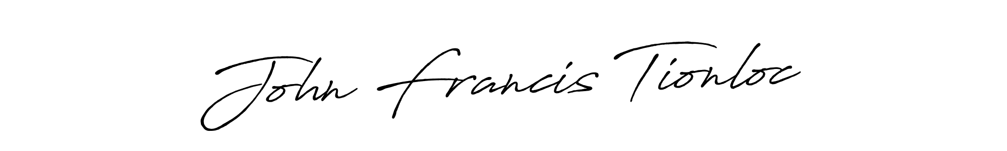 Create a beautiful signature design for name John Francis Tionloc. With this signature (Antro_Vectra_Bolder) fonts, you can make a handwritten signature for free. John Francis Tionloc signature style 7 images and pictures png