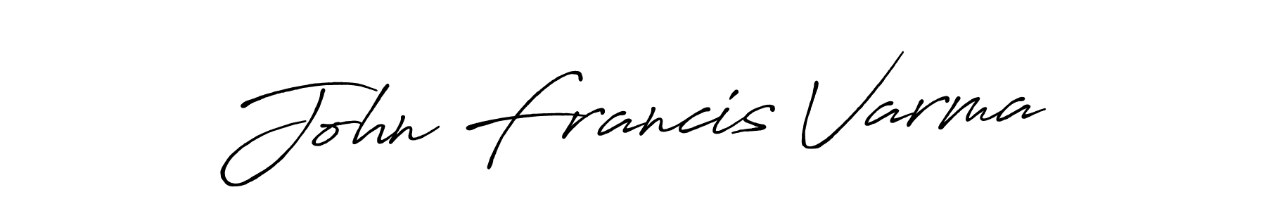 Make a short John Francis Varma signature style. Manage your documents anywhere anytime using Antro_Vectra_Bolder. Create and add eSignatures, submit forms, share and send files easily. John Francis Varma signature style 7 images and pictures png