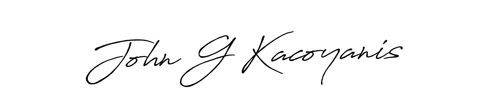Similarly Antro_Vectra_Bolder is the best handwritten signature design. Signature creator online .You can use it as an online autograph creator for name John G Kacoyanis. John G Kacoyanis signature style 7 images and pictures png