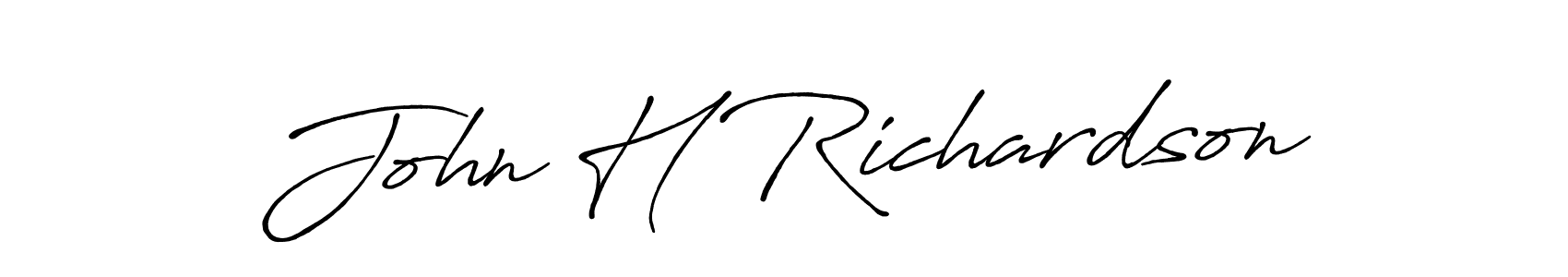 Design your own signature with our free online signature maker. With this signature software, you can create a handwritten (Antro_Vectra_Bolder) signature for name John H Richardson. John H Richardson signature style 7 images and pictures png