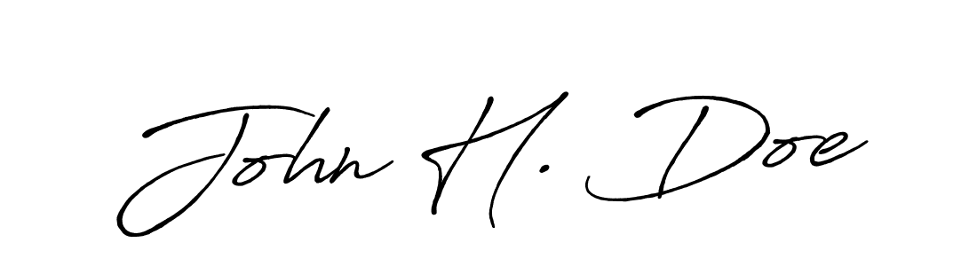 John H. Doe stylish signature style. Best Handwritten Sign (Antro_Vectra_Bolder) for my name. Handwritten Signature Collection Ideas for my name John H. Doe. John H. Doe signature style 7 images and pictures png