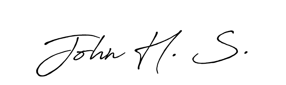 Make a beautiful signature design for name John H. S.. With this signature (Antro_Vectra_Bolder) style, you can create a handwritten signature for free. John H. S. signature style 7 images and pictures png