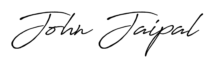 How to make John Jaipal name signature. Use Antro_Vectra_Bolder style for creating short signs online. This is the latest handwritten sign. John Jaipal signature style 7 images and pictures png
