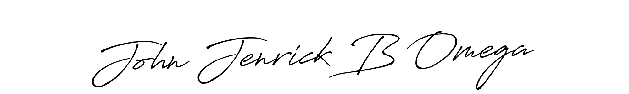 Use a signature maker to create a handwritten signature online. With this signature software, you can design (Antro_Vectra_Bolder) your own signature for name John Jenrick B Omega. John Jenrick B Omega signature style 7 images and pictures png