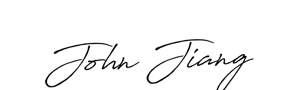 Use a signature maker to create a handwritten signature online. With this signature software, you can design (Antro_Vectra_Bolder) your own signature for name John Jiang. John Jiang signature style 7 images and pictures png