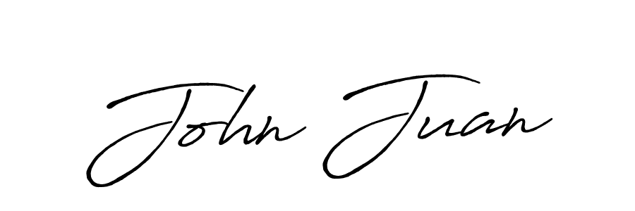 Design your own signature with our free online signature maker. With this signature software, you can create a handwritten (Antro_Vectra_Bolder) signature for name John Juan. John Juan signature style 7 images and pictures png