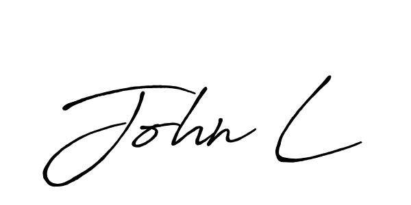 Design your own signature with our free online signature maker. With this signature software, you can create a handwritten (Antro_Vectra_Bolder) signature for name John L. John L signature style 7 images and pictures png