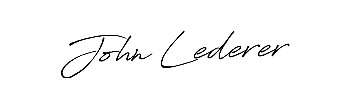Make a beautiful signature design for name John Lederer. With this signature (Antro_Vectra_Bolder) style, you can create a handwritten signature for free. John Lederer signature style 7 images and pictures png