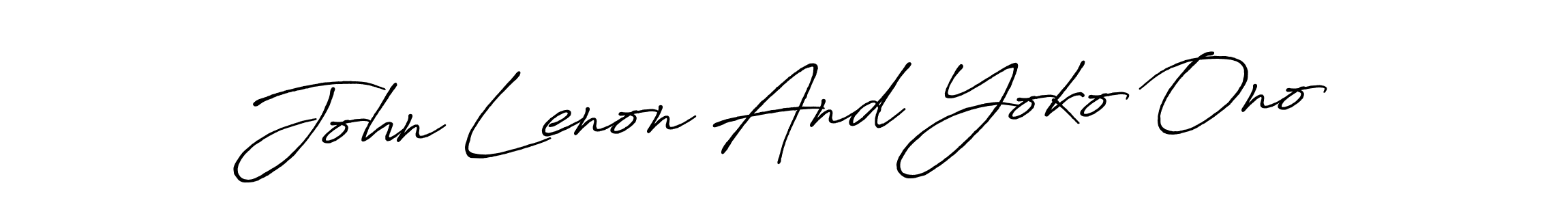 Also You can easily find your signature by using the search form. We will create John Lenon And Yoko Ono name handwritten signature images for you free of cost using Antro_Vectra_Bolder sign style. John Lenon And Yoko Ono signature style 7 images and pictures png