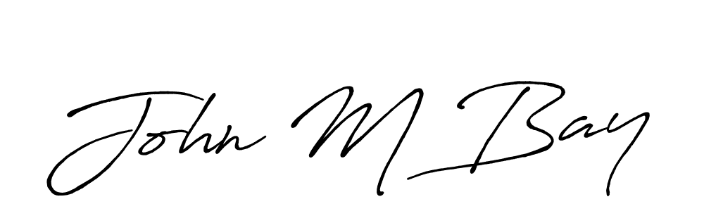 The best way (Antro_Vectra_Bolder) to make a short signature is to pick only two or three words in your name. The name John M Bay include a total of six letters. For converting this name. John M Bay signature style 7 images and pictures png