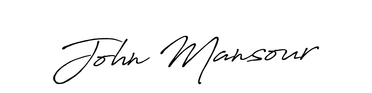 Design your own signature with our free online signature maker. With this signature software, you can create a handwritten (Antro_Vectra_Bolder) signature for name John Mansour. John Mansour signature style 7 images and pictures png