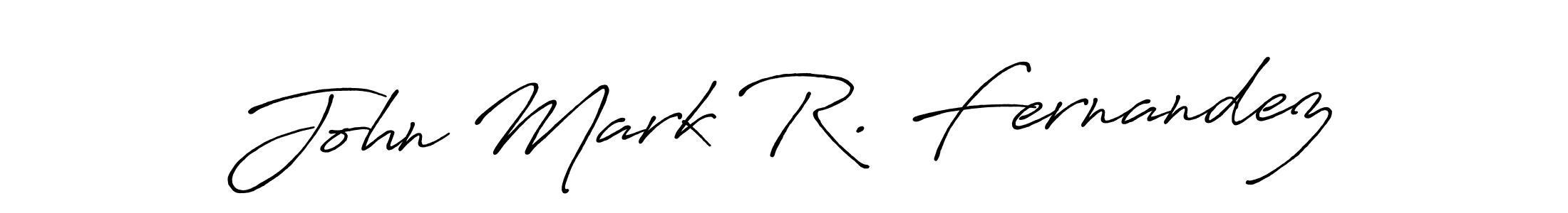 Similarly Antro_Vectra_Bolder is the best handwritten signature design. Signature creator online .You can use it as an online autograph creator for name John Mark R. Fernandez. John Mark R. Fernandez signature style 7 images and pictures png