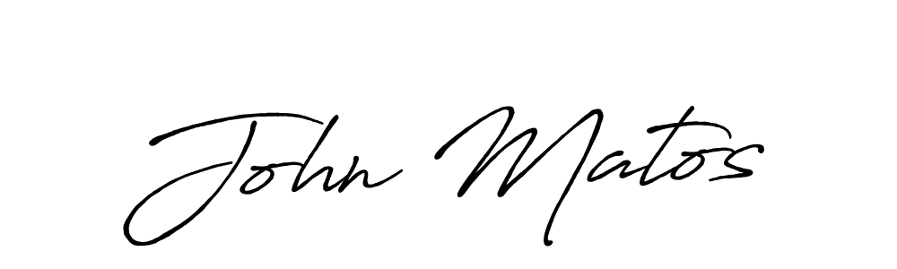 Design your own signature with our free online signature maker. With this signature software, you can create a handwritten (Antro_Vectra_Bolder) signature for name John Matos. John Matos signature style 7 images and pictures png