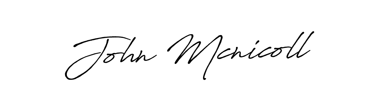 Make a beautiful signature design for name John Mcnicoll. With this signature (Antro_Vectra_Bolder) style, you can create a handwritten signature for free. John Mcnicoll signature style 7 images and pictures png