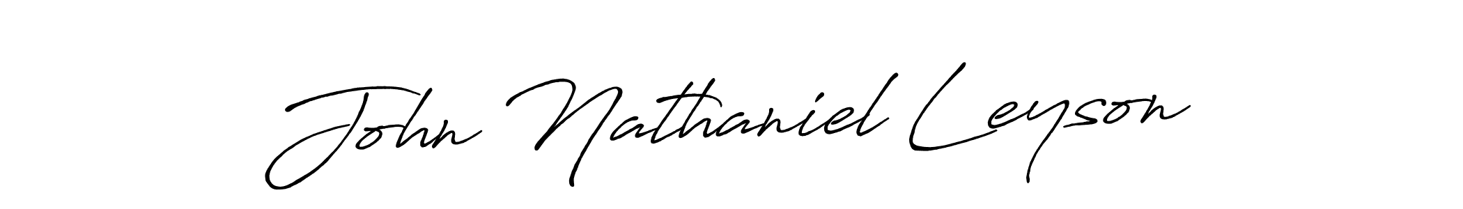 Create a beautiful signature design for name John Nathaniel Leyson. With this signature (Antro_Vectra_Bolder) fonts, you can make a handwritten signature for free. John Nathaniel Leyson signature style 7 images and pictures png