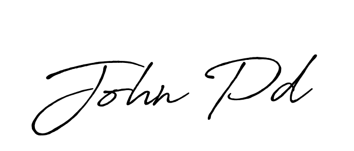 How to make John Pd name signature. Use Antro_Vectra_Bolder style for creating short signs online. This is the latest handwritten sign. John Pd signature style 7 images and pictures png