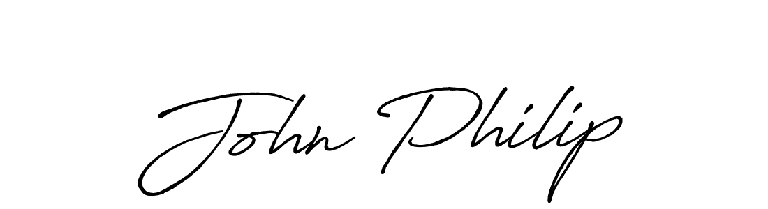 Use a signature maker to create a handwritten signature online. With this signature software, you can design (Antro_Vectra_Bolder) your own signature for name John Philip. John Philip signature style 7 images and pictures png