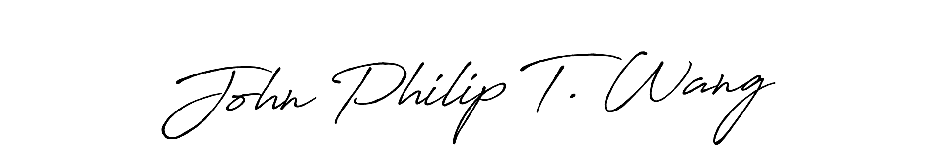 if you are searching for the best signature style for your name John Philip T. Wang. so please give up your signature search. here we have designed multiple signature styles  using Antro_Vectra_Bolder. John Philip T. Wang signature style 7 images and pictures png