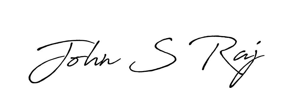How to make John S Raj name signature. Use Antro_Vectra_Bolder style for creating short signs online. This is the latest handwritten sign. John S Raj signature style 7 images and pictures png