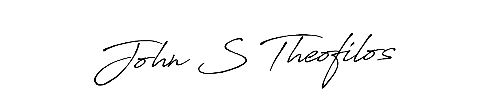 Antro_Vectra_Bolder is a professional signature style that is perfect for those who want to add a touch of class to their signature. It is also a great choice for those who want to make their signature more unique. Get John S Theofilos name to fancy signature for free. John S Theofilos signature style 7 images and pictures png