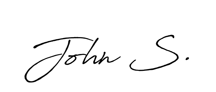 Also You can easily find your signature by using the search form. We will create John S. name handwritten signature images for you free of cost using Antro_Vectra_Bolder sign style. John S. signature style 7 images and pictures png