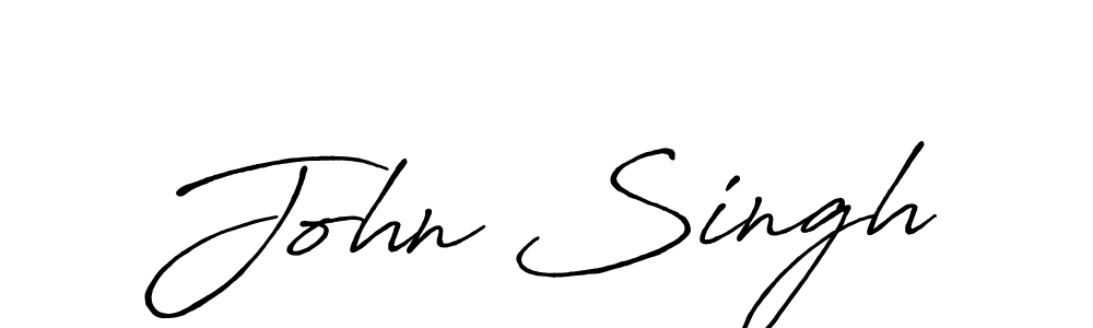 Design your own signature with our free online signature maker. With this signature software, you can create a handwritten (Antro_Vectra_Bolder) signature for name John Singh. John Singh signature style 7 images and pictures png