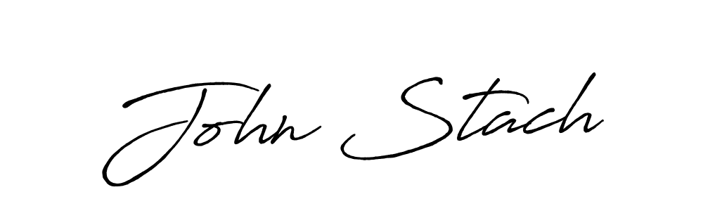 Design your own signature with our free online signature maker. With this signature software, you can create a handwritten (Antro_Vectra_Bolder) signature for name John Stach. John Stach signature style 7 images and pictures png