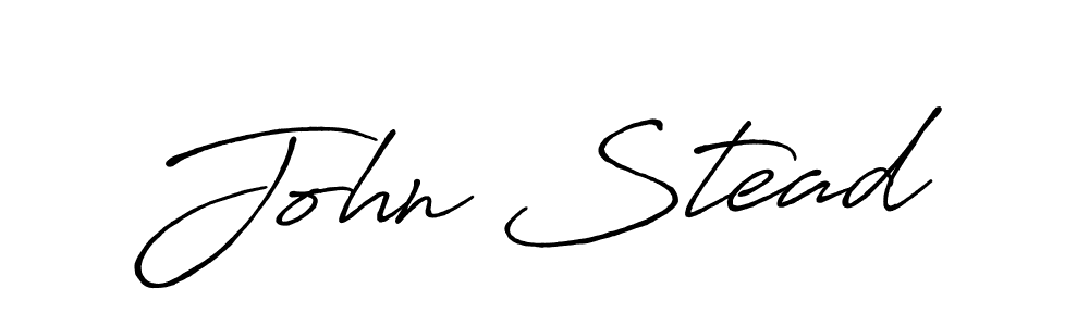 How to make John Stead name signature. Use Antro_Vectra_Bolder style for creating short signs online. This is the latest handwritten sign. John Stead signature style 7 images and pictures png