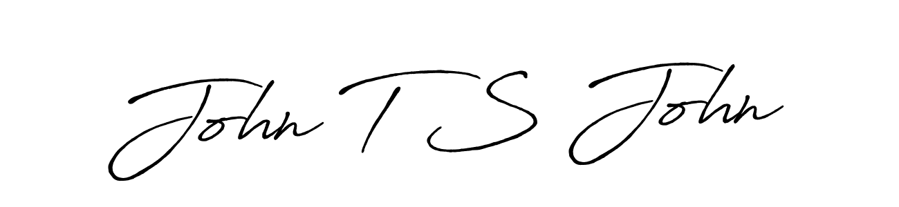 Design your own signature with our free online signature maker. With this signature software, you can create a handwritten (Antro_Vectra_Bolder) signature for name John T S John. John T S John signature style 7 images and pictures png