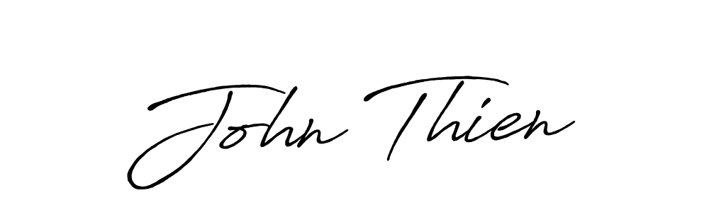 How to make John Thien name signature. Use Antro_Vectra_Bolder style for creating short signs online. This is the latest handwritten sign. John Thien signature style 7 images and pictures png