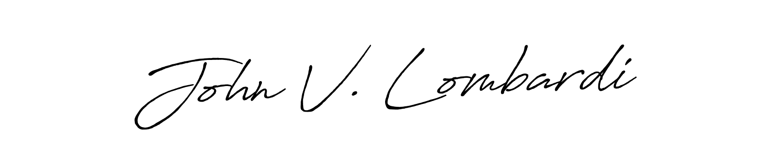 John V. Lombardi stylish signature style. Best Handwritten Sign (Antro_Vectra_Bolder) for my name. Handwritten Signature Collection Ideas for my name John V. Lombardi. John V. Lombardi signature style 7 images and pictures png
