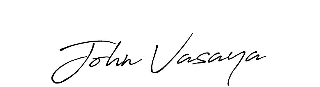 Design your own signature with our free online signature maker. With this signature software, you can create a handwritten (Antro_Vectra_Bolder) signature for name John Vasaya. John Vasaya signature style 7 images and pictures png