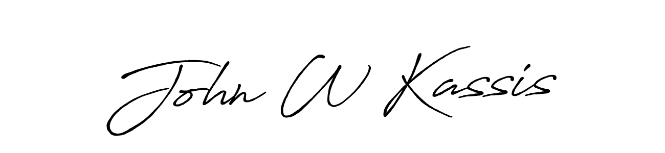 Antro_Vectra_Bolder is a professional signature style that is perfect for those who want to add a touch of class to their signature. It is also a great choice for those who want to make their signature more unique. Get John W Kassis name to fancy signature for free. John W Kassis signature style 7 images and pictures png