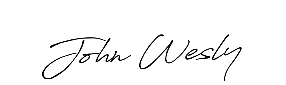 Make a beautiful signature design for name John Wesly. With this signature (Antro_Vectra_Bolder) style, you can create a handwritten signature for free. John Wesly signature style 7 images and pictures png