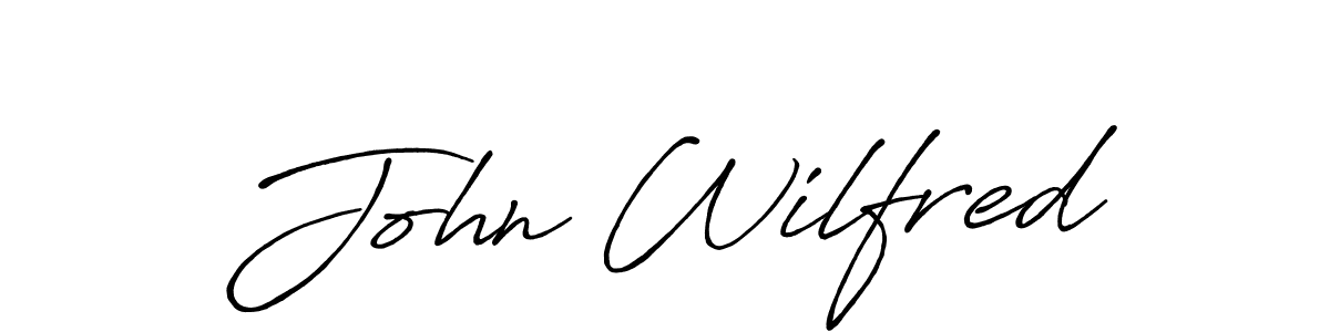 Make a beautiful signature design for name John Wilfred. With this signature (Antro_Vectra_Bolder) style, you can create a handwritten signature for free. John Wilfred signature style 7 images and pictures png