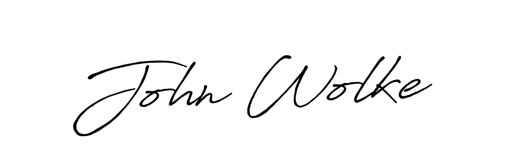Design your own signature with our free online signature maker. With this signature software, you can create a handwritten (Antro_Vectra_Bolder) signature for name John Wolke. John Wolke signature style 7 images and pictures png