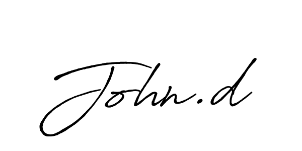 Create a beautiful signature design for name John.d. With this signature (Antro_Vectra_Bolder) fonts, you can make a handwritten signature for free. John.d signature style 7 images and pictures png