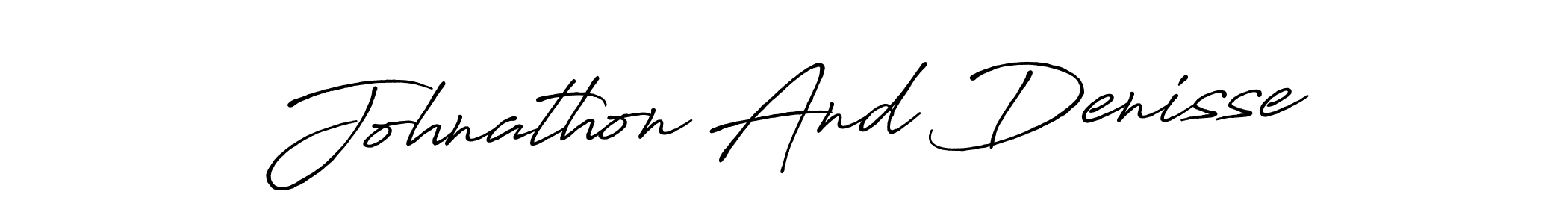 Use a signature maker to create a handwritten signature online. With this signature software, you can design (Antro_Vectra_Bolder) your own signature for name Johnathon And Denisse. Johnathon And Denisse signature style 7 images and pictures png