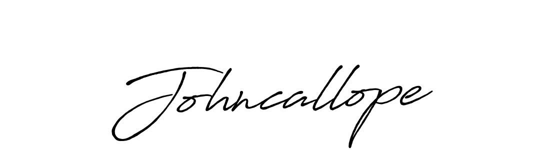 How to make Johncallope name signature. Use Antro_Vectra_Bolder style for creating short signs online. This is the latest handwritten sign. Johncallope signature style 7 images and pictures png