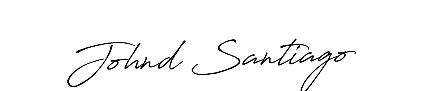 Create a beautiful signature design for name Johnd Santiago. With this signature (Antro_Vectra_Bolder) fonts, you can make a handwritten signature for free. Johnd Santiago signature style 7 images and pictures png