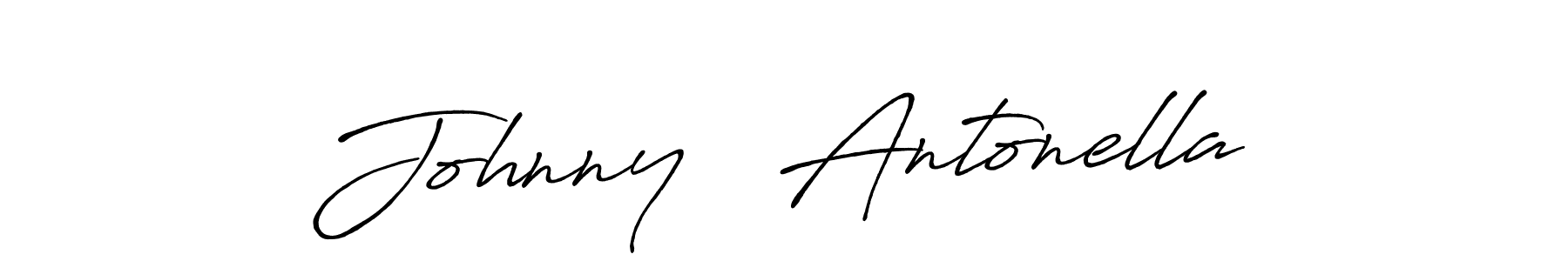 Create a beautiful signature design for name Johnny   Antonella. With this signature (Antro_Vectra_Bolder) fonts, you can make a handwritten signature for free. Johnny   Antonella signature style 7 images and pictures png